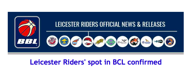 Leicester Riders’ spot in BCL confirmed