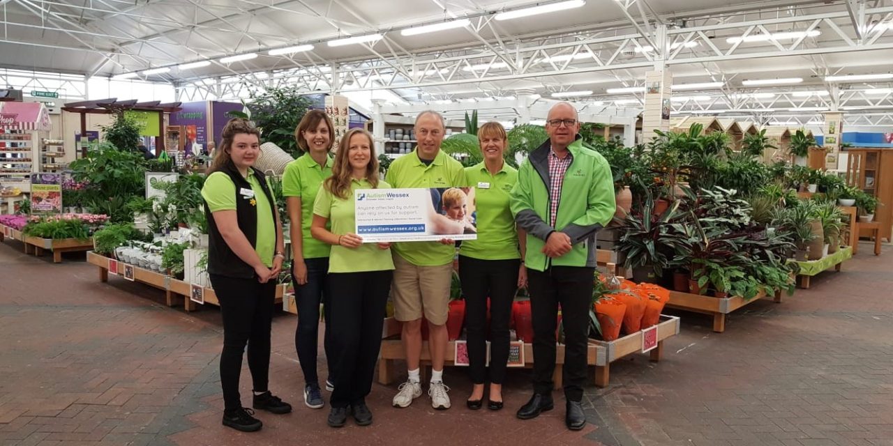 Staff at Haskins Garden Centre in Ferndown prepare for Bournemouth Half Marathon in aid of Autism Wessex