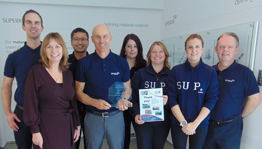 Dorset manufacturing company raises £15,000 for Julia’s House in 2018