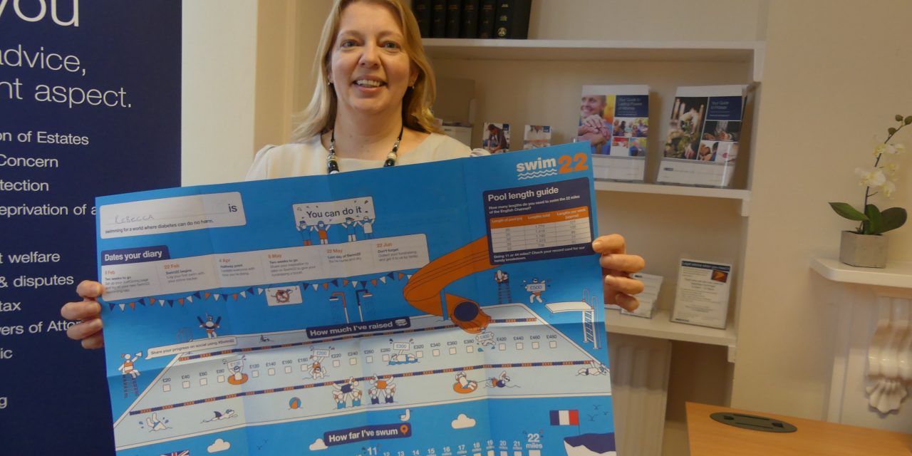 Personal assistant at Humphries Kirk makes a splash for Diabetes UK