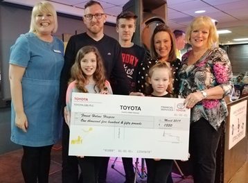 Westover wins funding from Toyota to support Forest Holme Hospice Charity