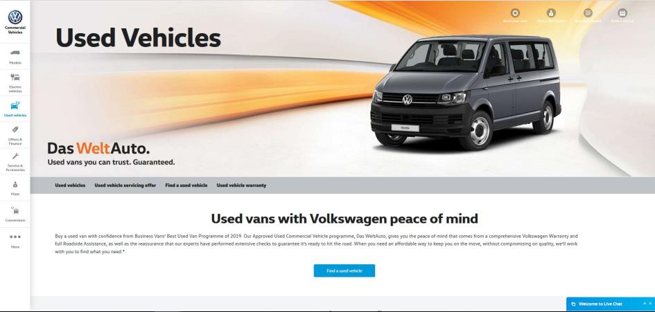 VOLKSWAGEN COMMERCIAL VEHICLES LAUNCHES USED VAN FINANCE CALCULATOR TO HELP CUSTOMERS PICK THE PERFECT MODEL