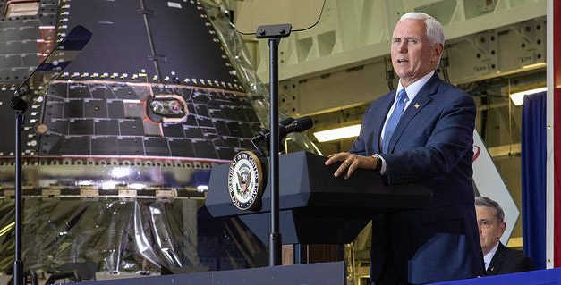 Vice President Unveils NASA Spacecraft for Artemis 1 Lunar Mission on Moon Landing Anniversary