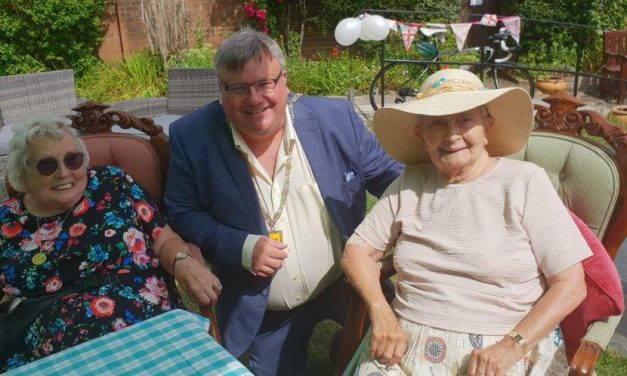 Mayor joins residents for care home community garden party