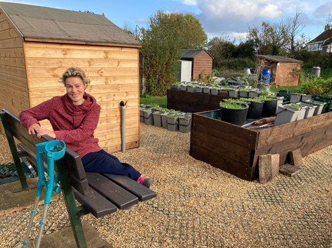 Topsham Allotments & Gardens creates accessible plot to help resident grows trees for local area