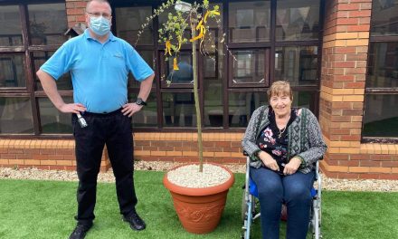 TAUNTON CARE HOME PLANTS PANDEMIC MEMORIAL TREE