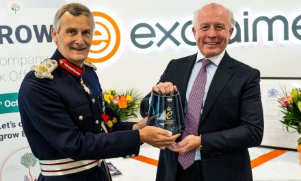 Lord-Lieutenant of Hampshire visits Exclaimer’s headquarters in Farnborough to present its Queen’s Award for Enterprise 2020