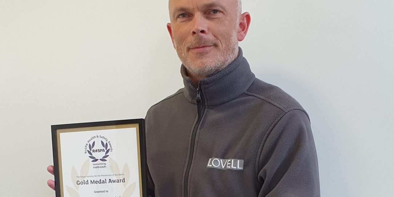 Lovell celebrates fifth consecutive Gold in the RoSPA Health and Safety Awards