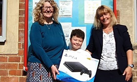 8 year old, Rupert from Eastington Primary School, Stonehouse, Gloucs, wins first prize and PlayStation PS4 in UK Summer maths challenge