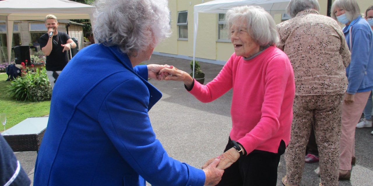 Cornwall based care home celebrate being Covid free with garden party for staff, residents and family members