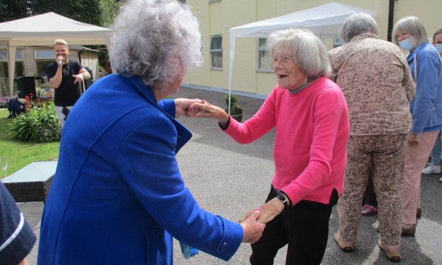 Cornwall based care home celebrate being Covid free with garden party for staff, residents and family members
