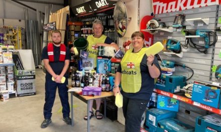 RGB Building Supplies putting team members in stocks, all in the name of charity