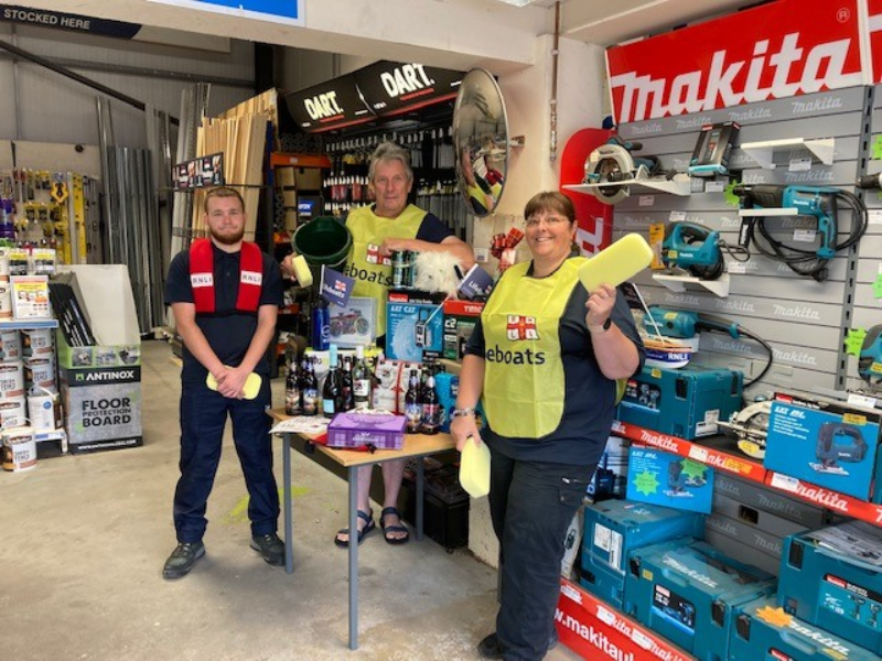 RGB Building Supplies putting team members in stocks, all in the name of charity