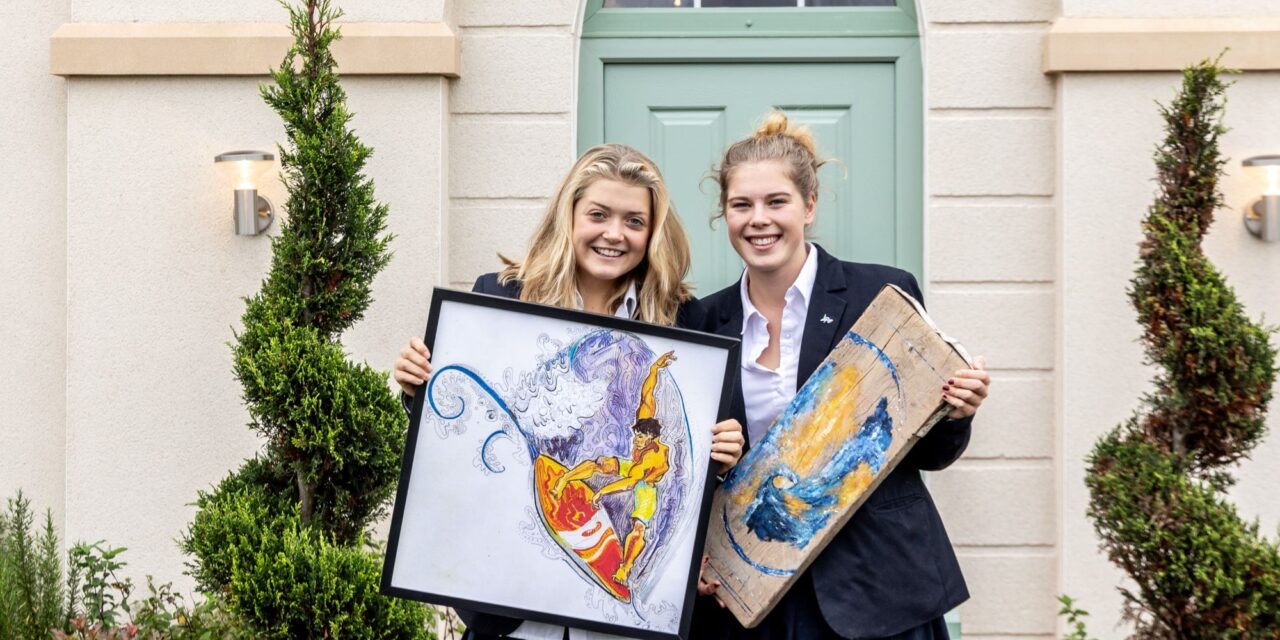 STUDENTS’ ARTWORK EXHIBITED IN SHOW HOME IN SAMPFORD PEVERELL