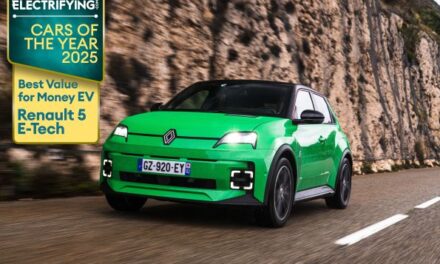 Renault 5 E-Tech 100% electric named the ‘Best Value Electric Car’ at the Electrifying.com Awards