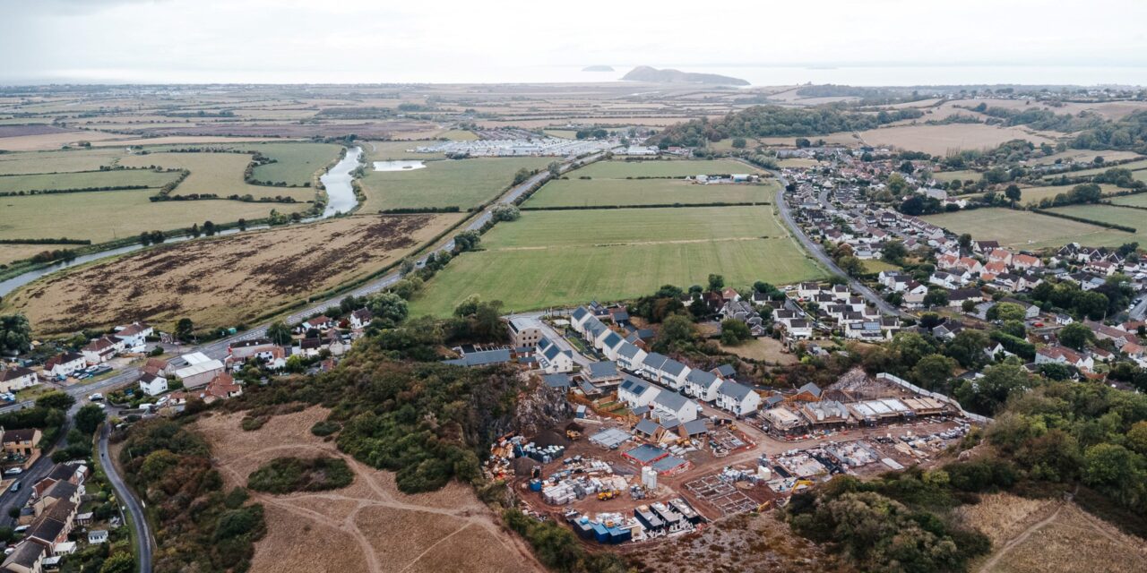 Aerial photography showcases stunning setting of new homes in North Somerset