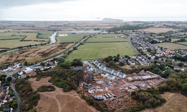 Aerial photography showcases stunning setting of new homes in North Somerset