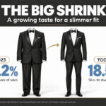 MEN’S WAISTLINES SHRINK BY TWO SIZES IN TWO YEARS….AS 34-INCH SUITS OVERTAKE  38 AS BESTSELLING SIZE